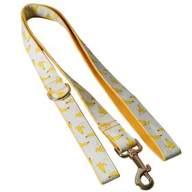 Tow Rope Collar Pet Supplies Gold Metal Buckle (Option: Yellow-Leash-XL)