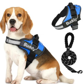 Pet Clothing Dog Couple Chest Strap Rope (Option: Blue-S)