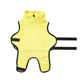 Pet Towel Thick Microfiber Absorbent Bathrobe (Option: Yellow-XS)