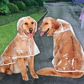 Raincoats for dogs;  raincoats;  large dog raincoat;  medium dogs;  large dogs;  puppies;  pet clothes (Color: Big dog transparent raincoat (white edge), size: 6XL Bust 84-89cm)