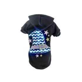 Pet Life LED Lighting Magical Hat Hooded Sweater Pet Costume (size: Small - (FBPBKSM))