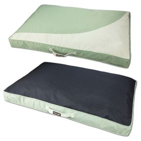 Dog Helios 'Immortal-Trek' Waterproof Rectangular Travel Dog Bed (Color: Green, size: small)