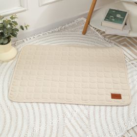 Autumn And Winter Pet Mat Cat For Common Dogs Thick And Comfortable Pet Products (Option: Waffle Pet Pad White-60X45cm)