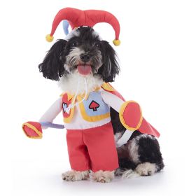 Pet Supplies Universal Clothes Bat (Option: PF97 Red Peach Clown-L)