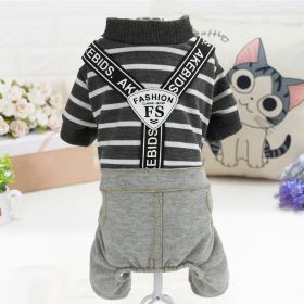 Pet Clothes Dog Four-legged Pet Clothes (Option: FSfourleggedgrey-XL)