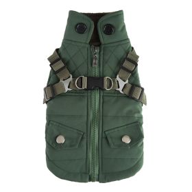 Pet Supplies Chest Back Zipper (Option: DZ278 Army Green-XXL)